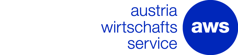 Logo of Austria Wirtschaftsservice (aws) featuring blue text and a blue circle with "aws" in white, meticulously designed by Delta4's team.