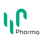 Green abstract shapes forming the letters "WP" above the word "Pharma" in black text on a white background.